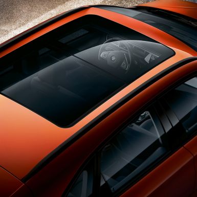 Panorama glass roof BMW 2 Series Active Tourer Panorama glass roof BMW 2 Series Active Tourer F45 Facelift 2018 Sunset Orange metallic bird’s-eye view