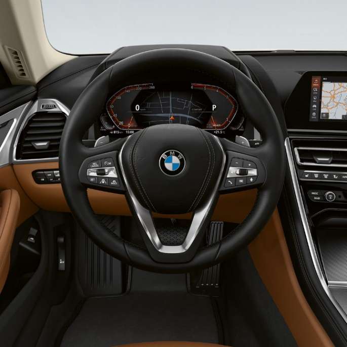 Ukrasne letvice u Aluminium 'Mesh effect' dark boji. BMW serije 8 Coupé, Kokpit, Ukrasne letvice u Aluminium 'Mesh effect' dark boji.