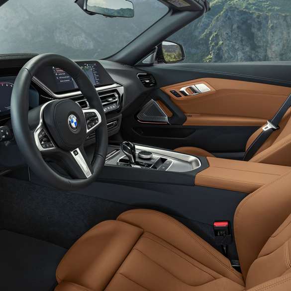 Unutrašnjost BMW-a Z4 M40i G29 Unutrašnjost s upravljačem BMW-a Z4 Roadster M40i G29 2019