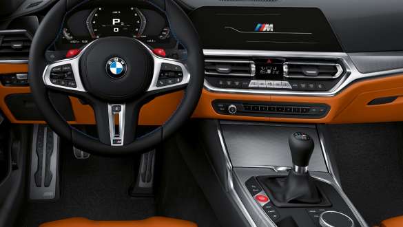 Središnja konzola upravljačka ploča BMW M3 Limuzina G80 2020 unutrašnjost BMW M3 Limuzina G80 2020 središnja konzola upravljačka ploča unutrašnjost