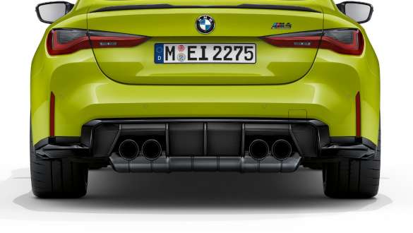 M Sport ispušni sustav BMW M4 Competition Coupé G82 2020 BMW M4 Competition Coupé G82 2020 M Sport ispušni sustav stražnji prikaz
