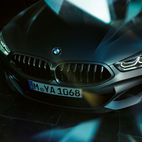Rešetka maske BMW-a M850i xDrive Gran Coupé Rešetka maske BMW-a M850i xDrive Gran Coupé G16 2019 BMW Individual Frozen Bluestone metalik boje