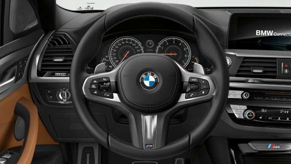 BMW X3 M40i i BMW X3 M40d, promjenjivo sportsko upravljanje. BMW X3 M40i i BMW X3 M40d, unutrašnjost, kokpit, M kožni upravljač, promjenjivo sportsko upravljanje.