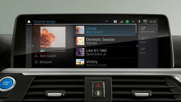 Connected Music BMW iX3 G08 Connected Music BMW iX3 G08 2020 kontrolni zaslon unutrašnjost