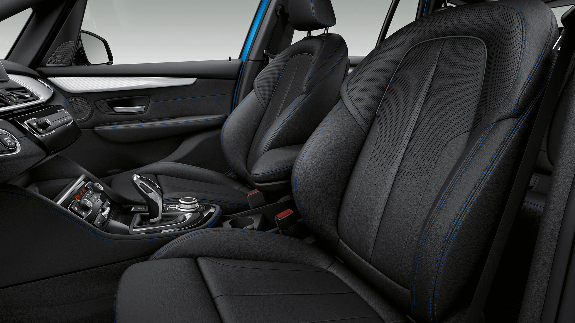 Sportska sjedala BMW-a serije 2 Gran Tourer Model M Sport Sportska sjedala u unutrašnjosti BMW-a serije 2 Gran Tourer 220d xDrive Model M Sport F46 2018