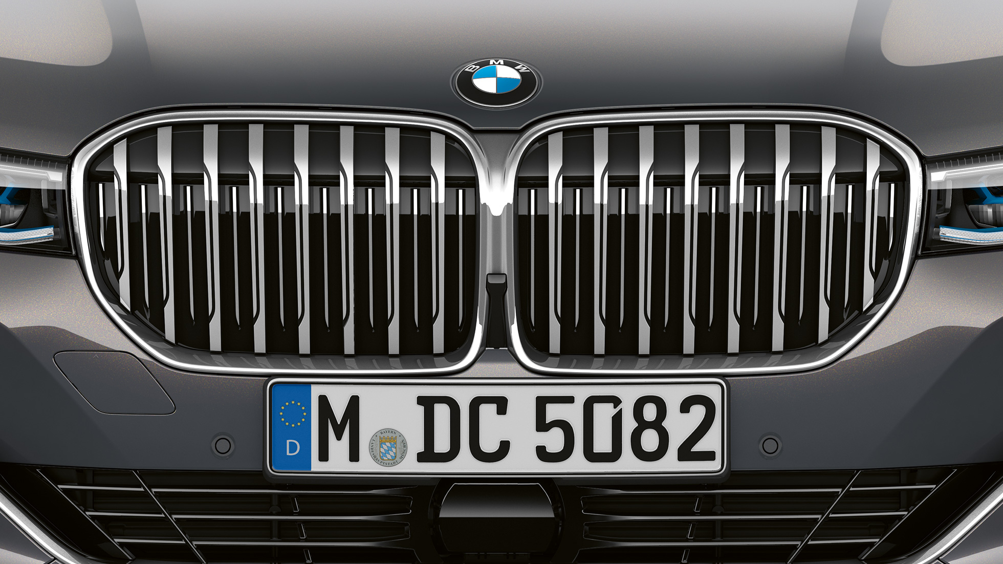 BMW serije 7 Limuzina s opcijom Exterior Design Pure Excellence, ručica prijenosa BMW serije 7 Limuzina s opcijom Exterior Design Pure Excellence: detaljan prikaz BMW maske