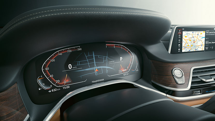 BMW serije 7 limuzina G11 G12 2019 BMW Live Cockpit Professional pogled izbliza