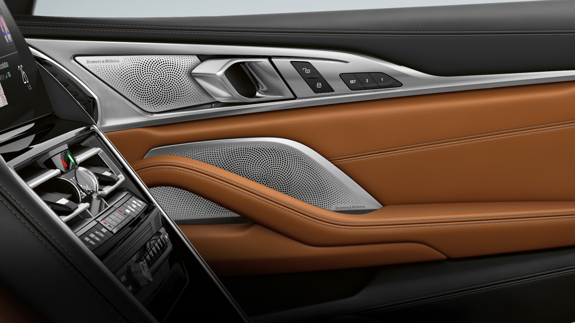 BMW M850i xDrive, unutrašnjost, Bowers & Wilkins Diamond surround sustav ozvučenja. BMW M850i xDrive, unutrašnjost, Bowers & Wilkins Diamond surround sustav ozvučenja.