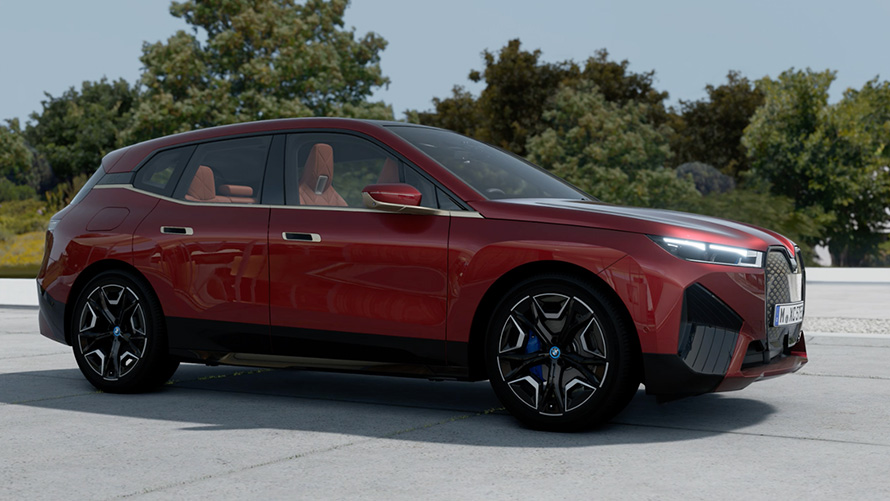 BMW iX i20 električni SUV vanjština Aventurin Red BMW iX i20 2021 električni SUV vanjština Aventurin Red