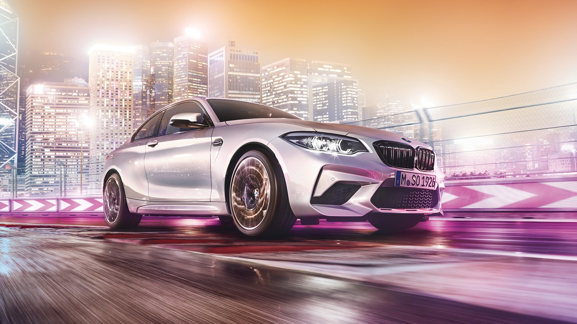Dizajn prednjeg kraja BMW-a M2 Competition F87 Dizajn prednjeg kraja BMW-a M2 Competition F87 2018 Hockenheim Silver metalik tročetvrtinski prednji pogled