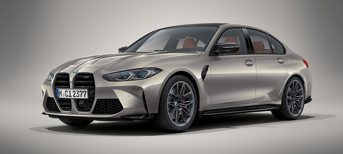BMW Individual Tanzanite Blue metalik BMW M3 Limuzina G80 2020 BMW M3 Limuzina BMW Individual Tanzanite Blue metalik G20 2020 tročetvrtinski prednji prikaz u mirovanju
