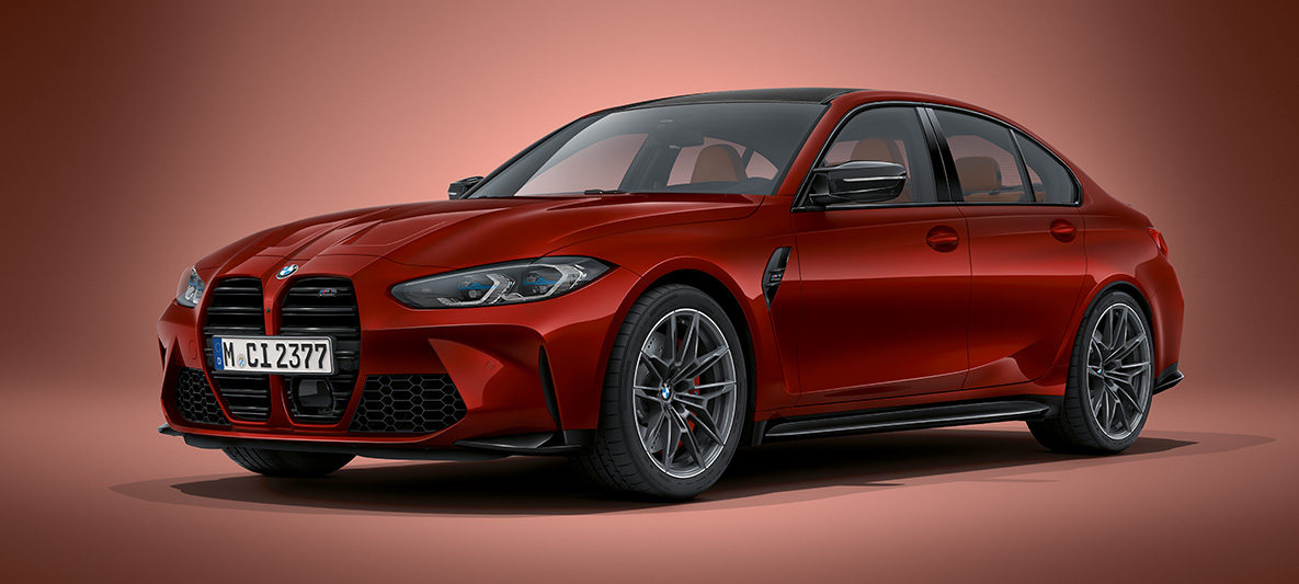 BMW Individual Dravit Grey metalik BMW M3 Limuzina G80 2020 BMW M3 Limuzina BMW Individual Dravit Grey metalik G80 2020 tročetvrtinski prednji prikaz u mirovanju
