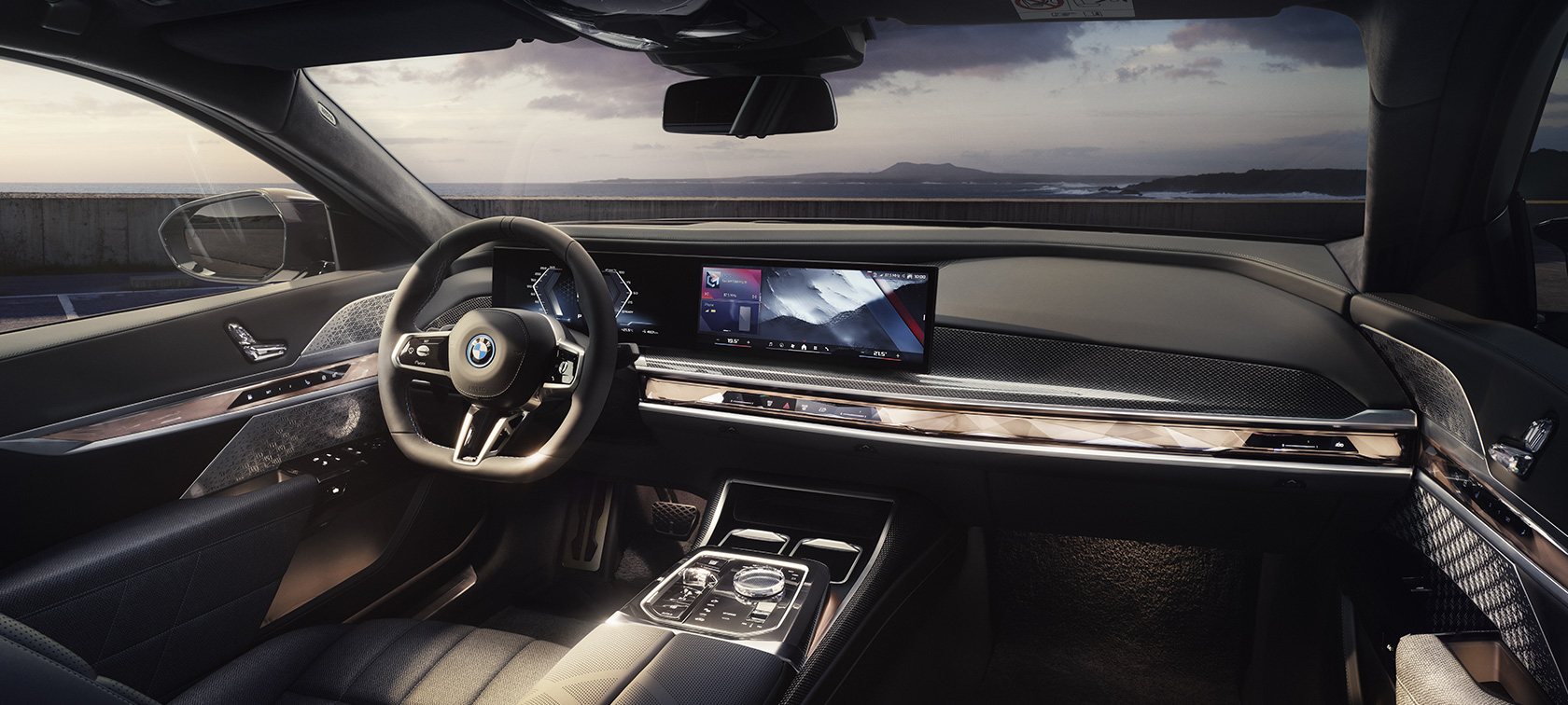 Unutrašnjost BMW i7 M70 xDrive Sedan G70 BMW i7 M70 xDrive Limuzina G70 Interijer