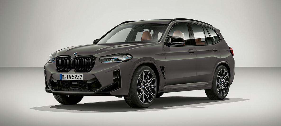 BMW X3 M Individual F97 LCI Facelift 2021 Grigo Telesto tročetvrtinski pogled sprijeda BMW X3 M Individual F97 LCI Facelift 2021 Grigo Telesto tročetvrtinski pogled sprijeda