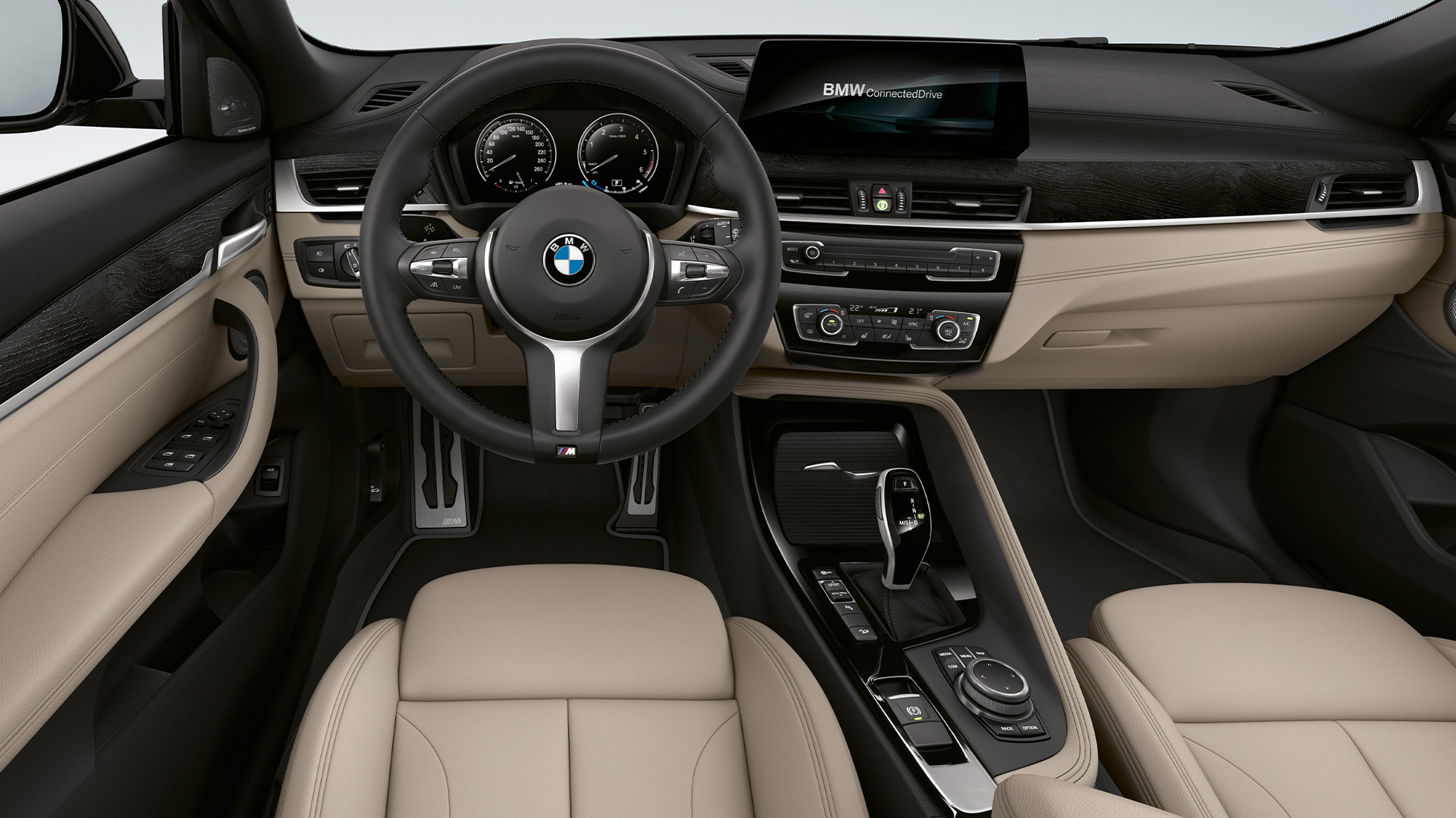Kokpit u unutrašnjosti BMW-a X2 sDrive20i model M Sport X Prikaz kokpita u unutrašnjosti BMW-a X2 sDrive20i model M Sport X 2018 F39
