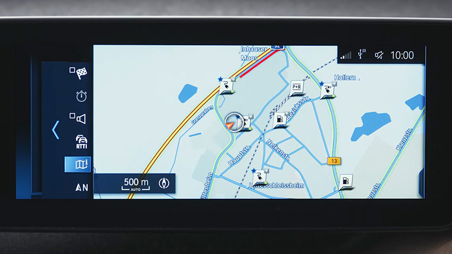 BMW plug-in hibrid navigacijski sustav BMW plug-in hibrid navigacijski sustav krupni plan