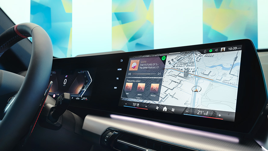 BMW unutarnji zaslon s operativnim sustavom 9 BMW unutrašnjost BMW Maps na zaslonu s operativnim sustavom 9