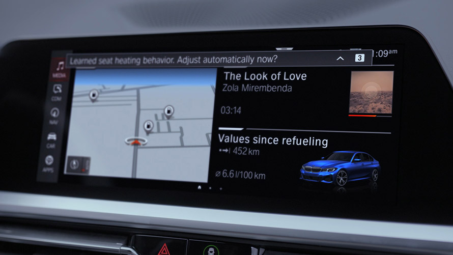 Automate My Habits Usluga Automate My Habits na BMW zaslonu