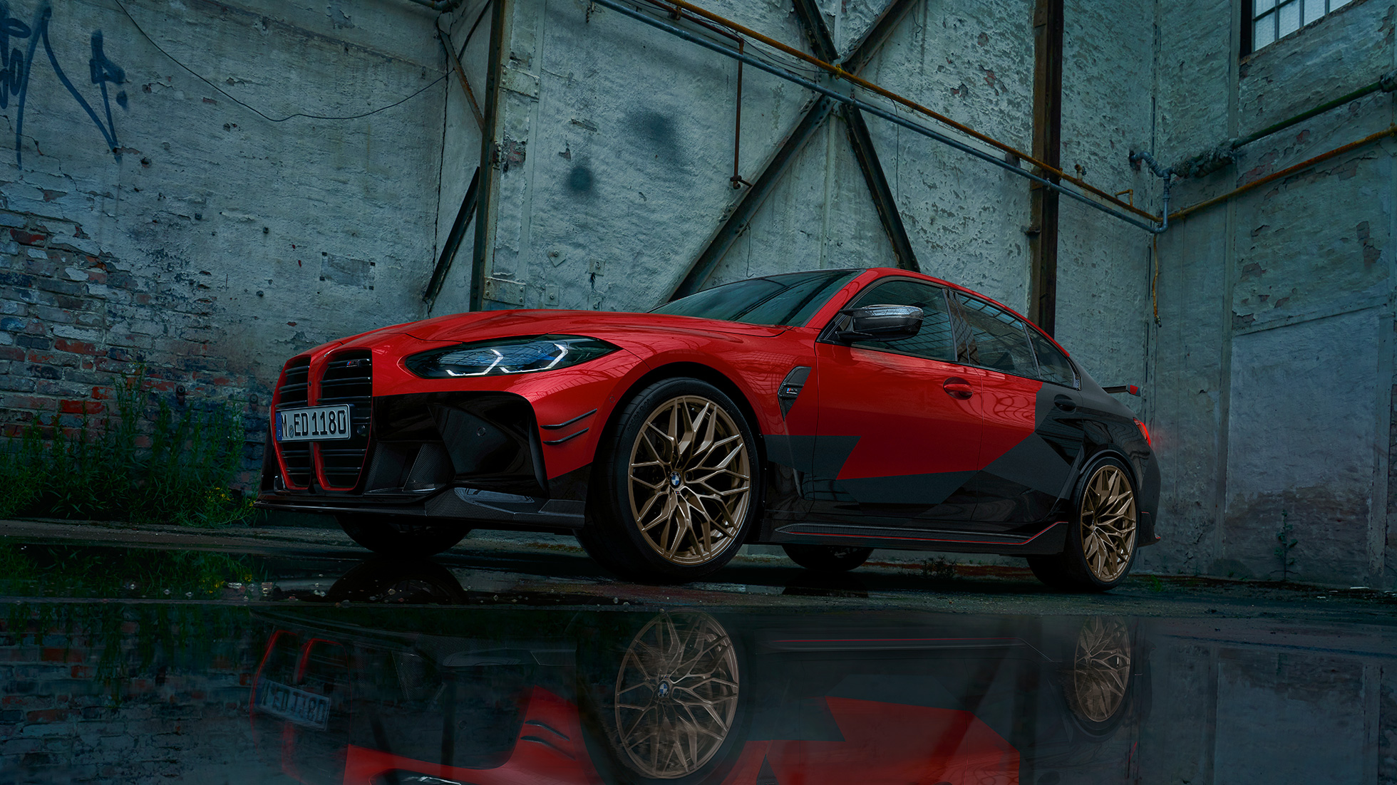 BMW M3 G80 tročetvrtinski prednji prikaz BMW M Performance dijelovi BMW M3 G80 tročetvrtinski prednji prikaz