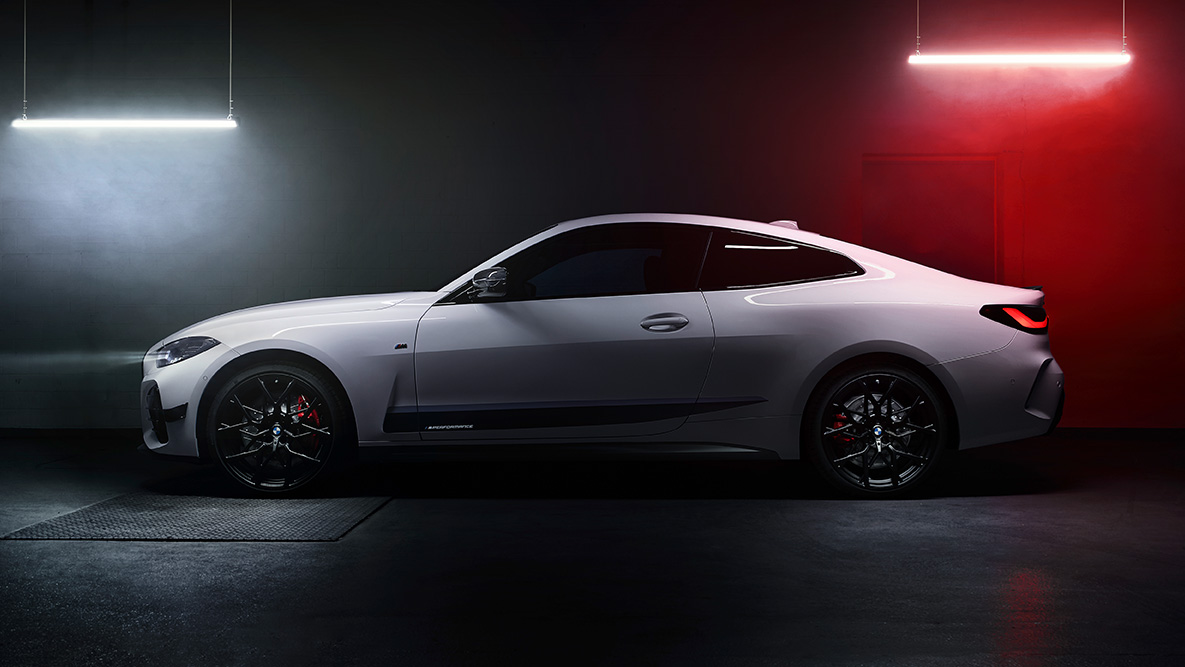 BMW serije 4 Coupé G22 bočni prikaz BMW M Performance dijelovi BMW serije 4 Coupé G22 bočni prikaz